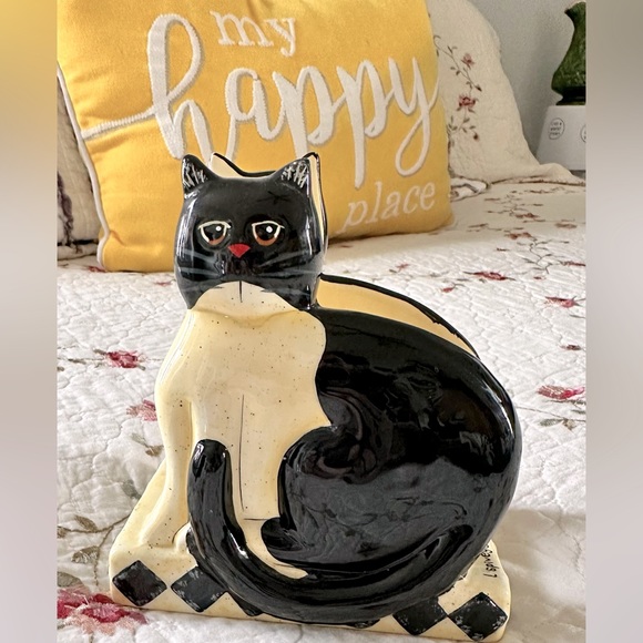 Vintage Kitchen L Spivey 207 Ceramic Cat Napkin Holder Poshmark